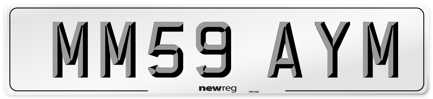 MM59 AYM Number Plate from New Reg